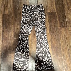 AFRM size 28 leopard print wide leg jeans- worn once